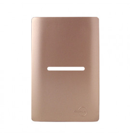 Placa 4x2 p/ 1 Interruptor Horizontal - Novara Ouro Rose